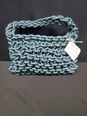 Neo Designer Rosanna Contadini Handbag Purse Blue Italy Neoprene Wonder NWT